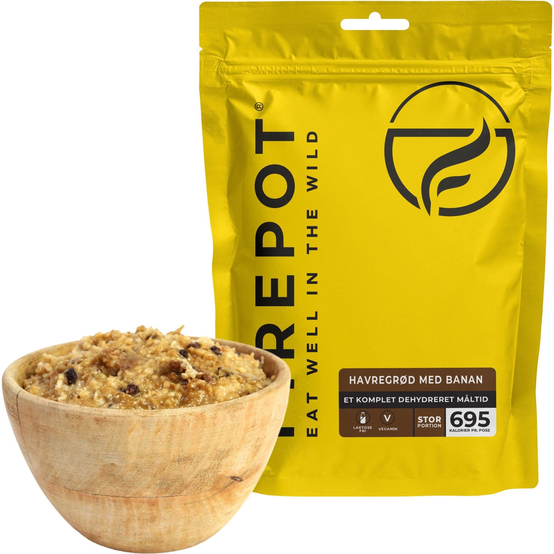 Firepot Kaurapuuro Banaanilla, pakastekuivattu ruoka, XL – Firepot
