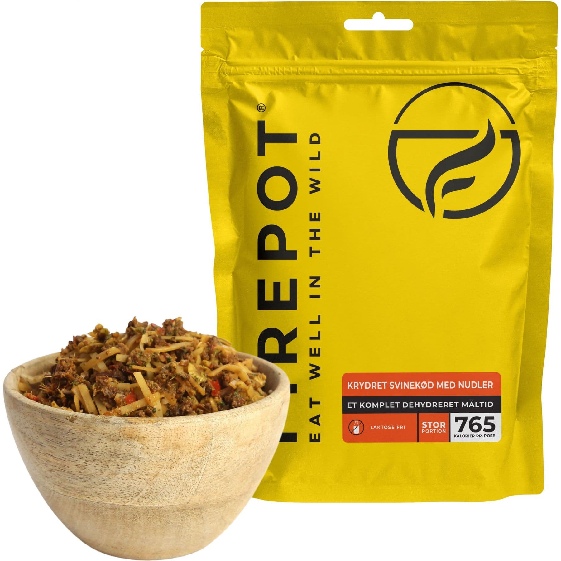 Firepot Maustettua Sianlihaa Nuudeleilla, pakastekuivattu ruoka, XL – Firepot