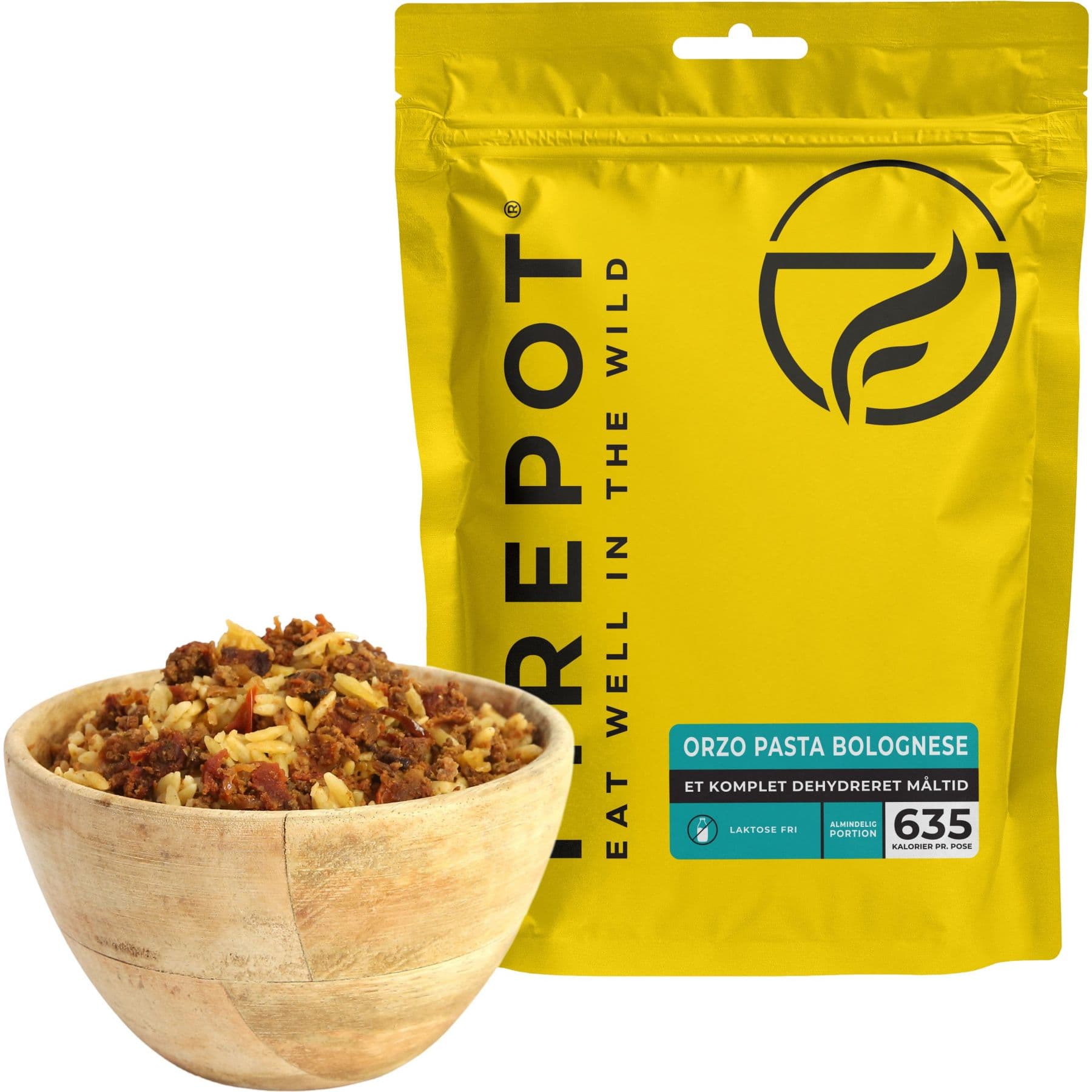 Firepot Orzo Pasta Bolognese, pakastekuivattu ruoka, Reg – Firepot