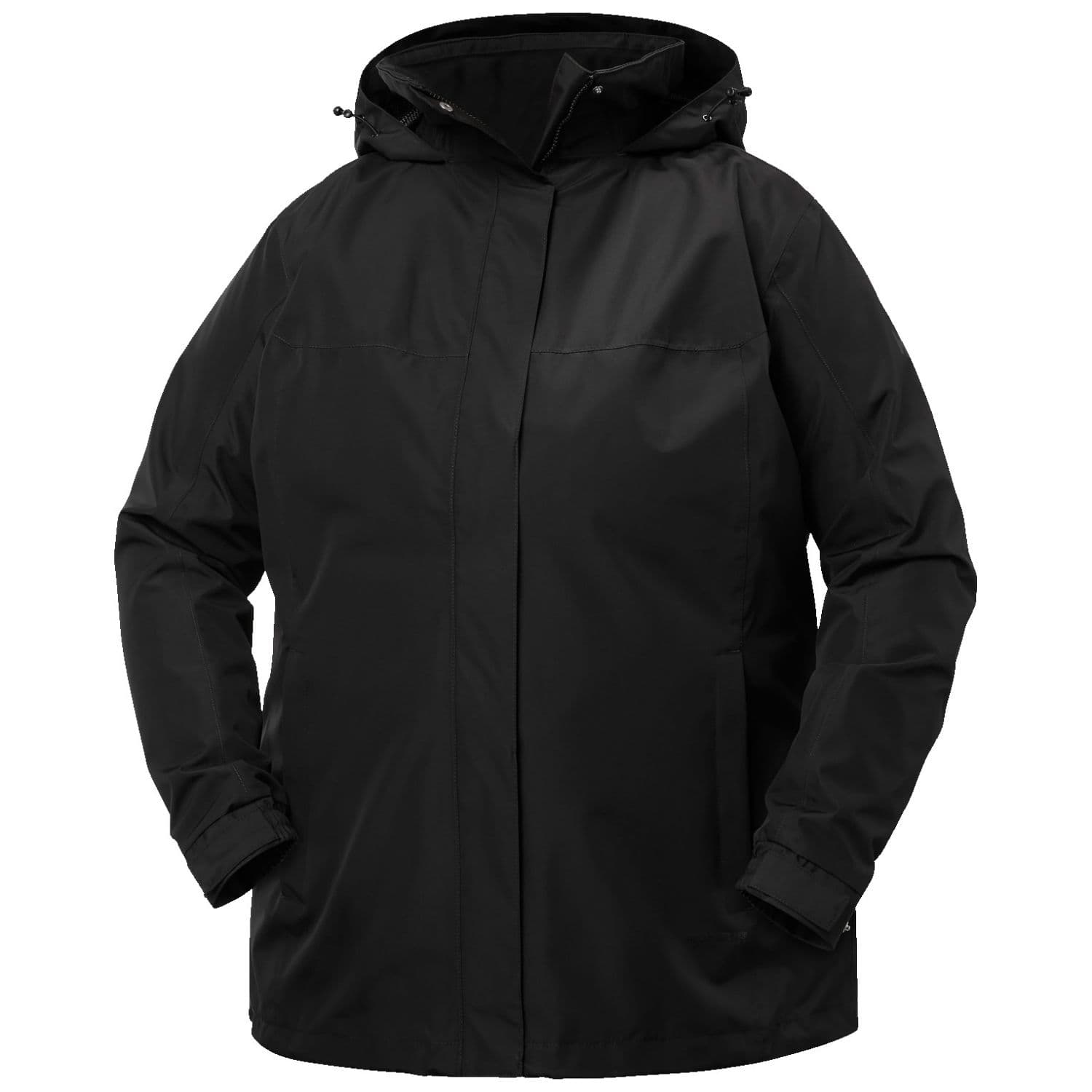 Helly Hansen Aden Plus, sadeviitta, naiset, plus koko, musta – Helly Hansen