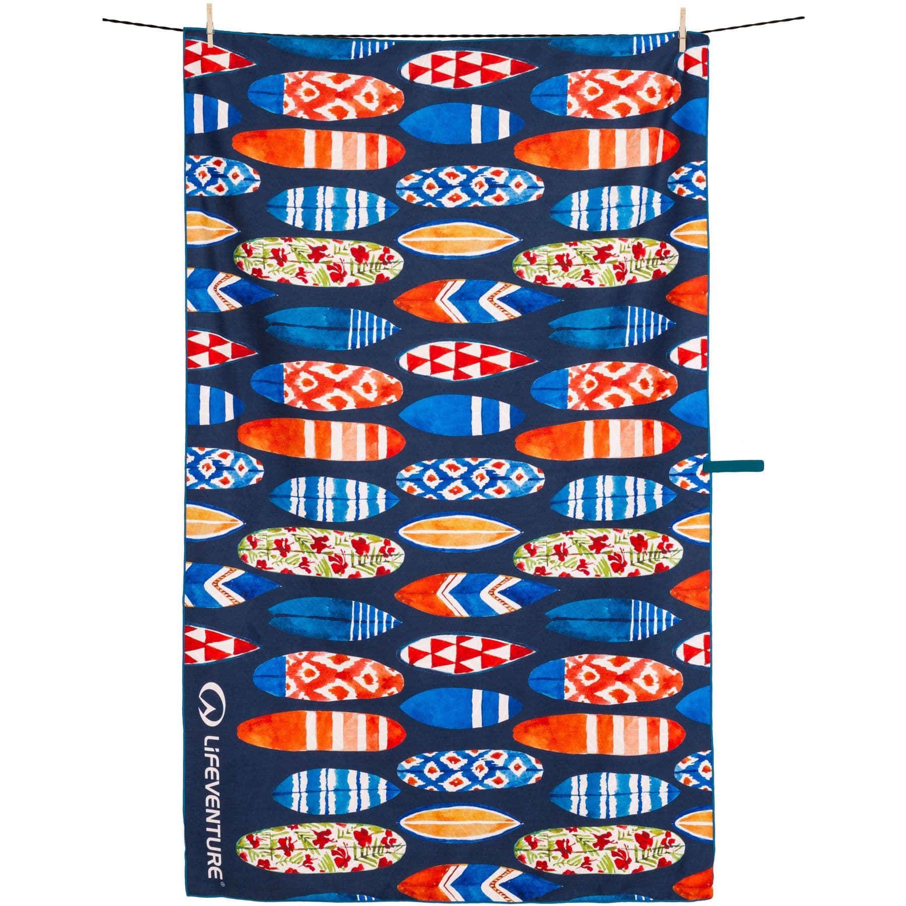 Lifeventure Trek Towel, kierrätetty SoftFibre, unisex, surfboard – LifeVenture