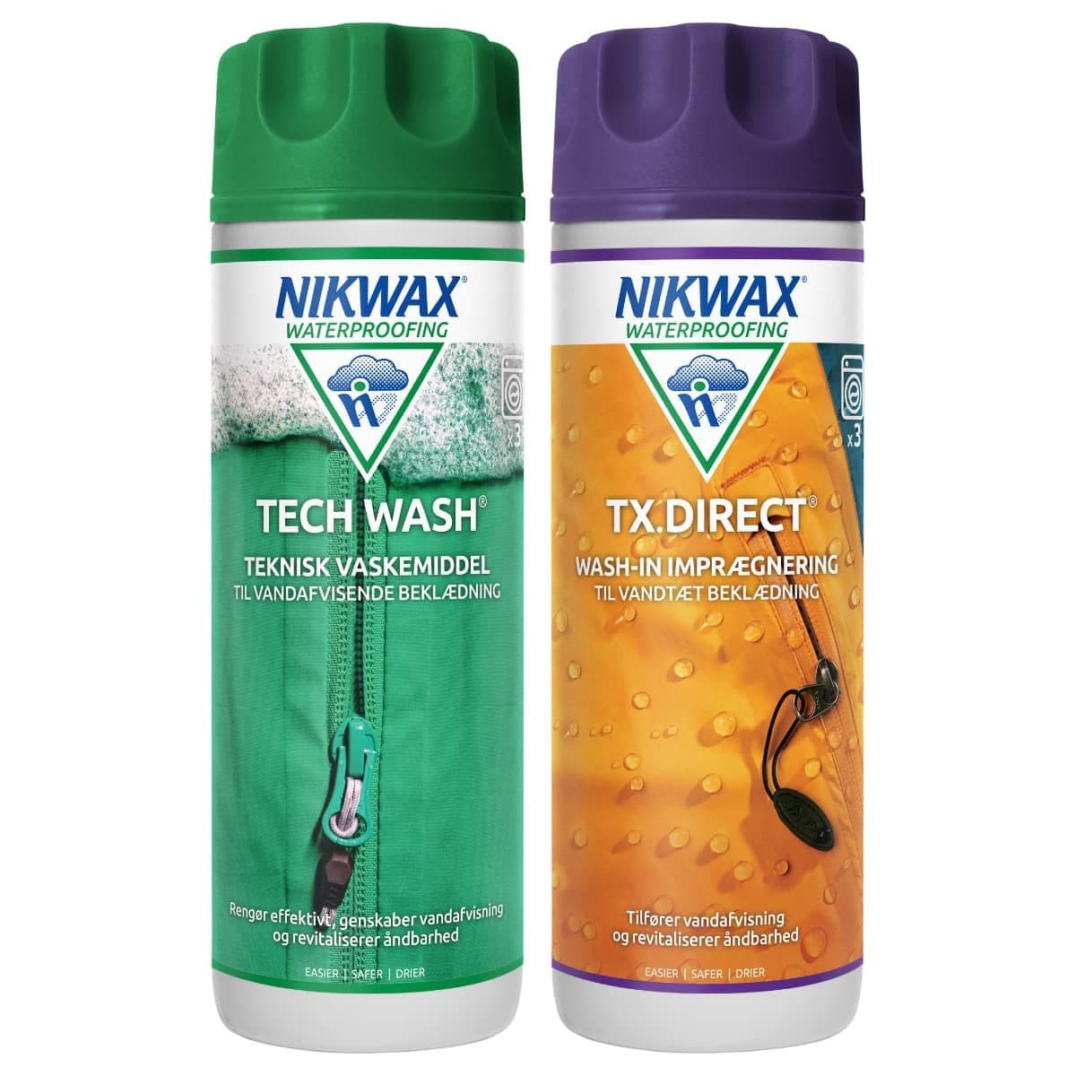 Nikwax Tech Wash + TX Direct Wash-In, 2x300ml – Nikwax
