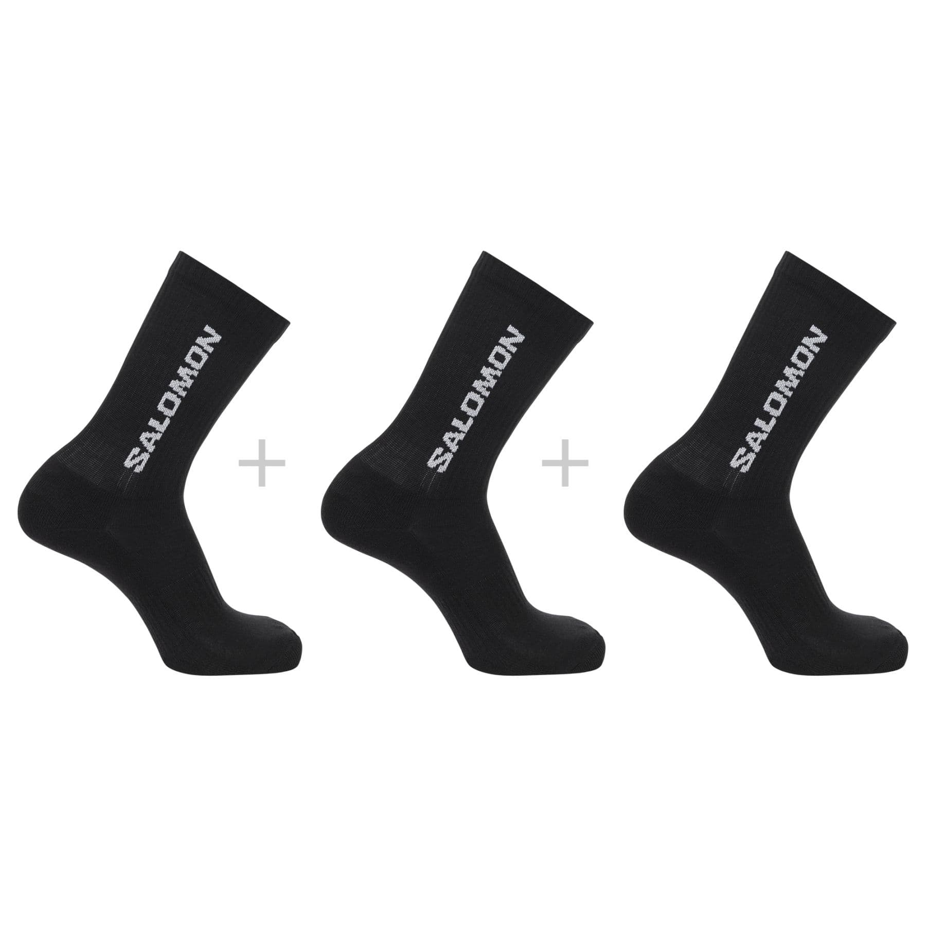 Salomon Everyday Crew, sukat, 3-pack, musta – Salomon