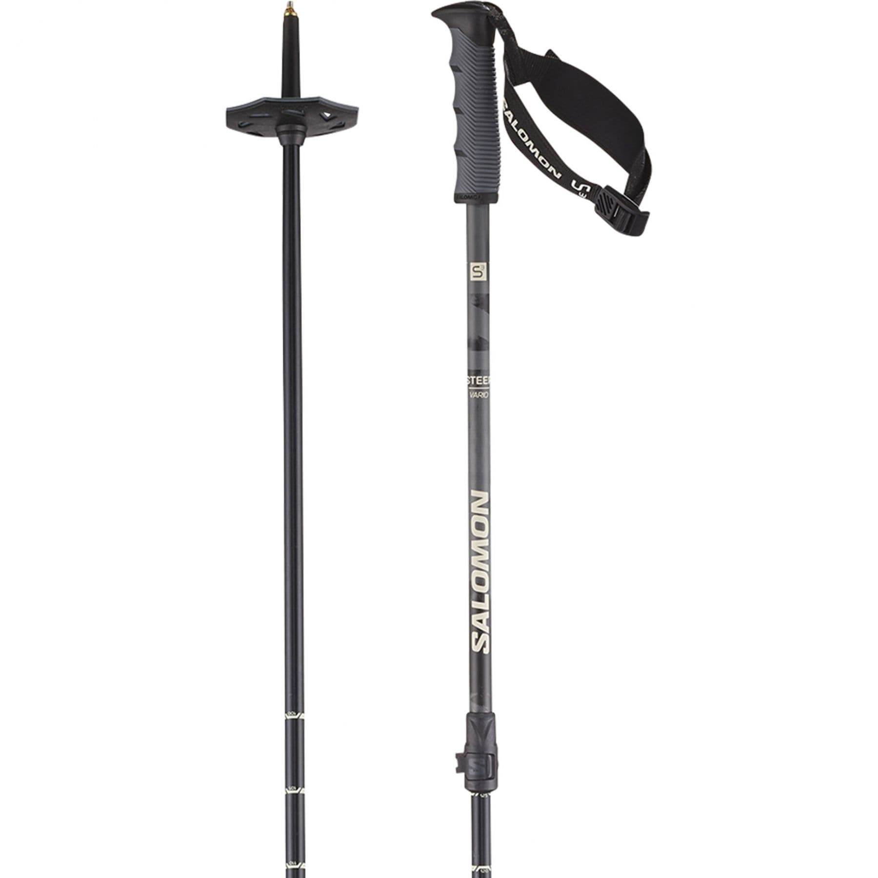 Salomon Steep Vario S3, laskettelusauvat, musta – Salomon