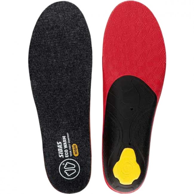 Sidas 3feet Eco Warm High, pohjallinen, musta/punainen – Sidas