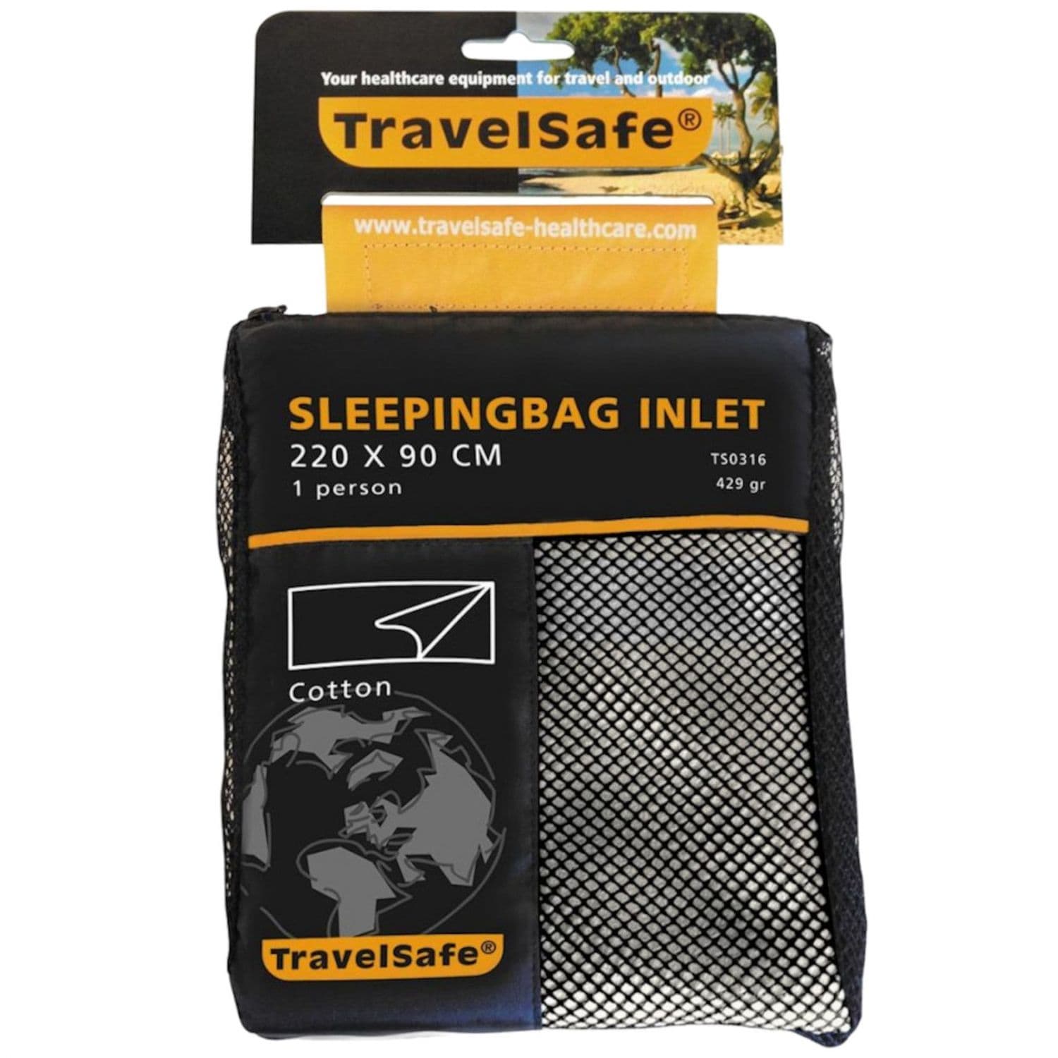 TravelSafe Puuvilla Makuupussin sisäosa, suorakaide – TravelSafe