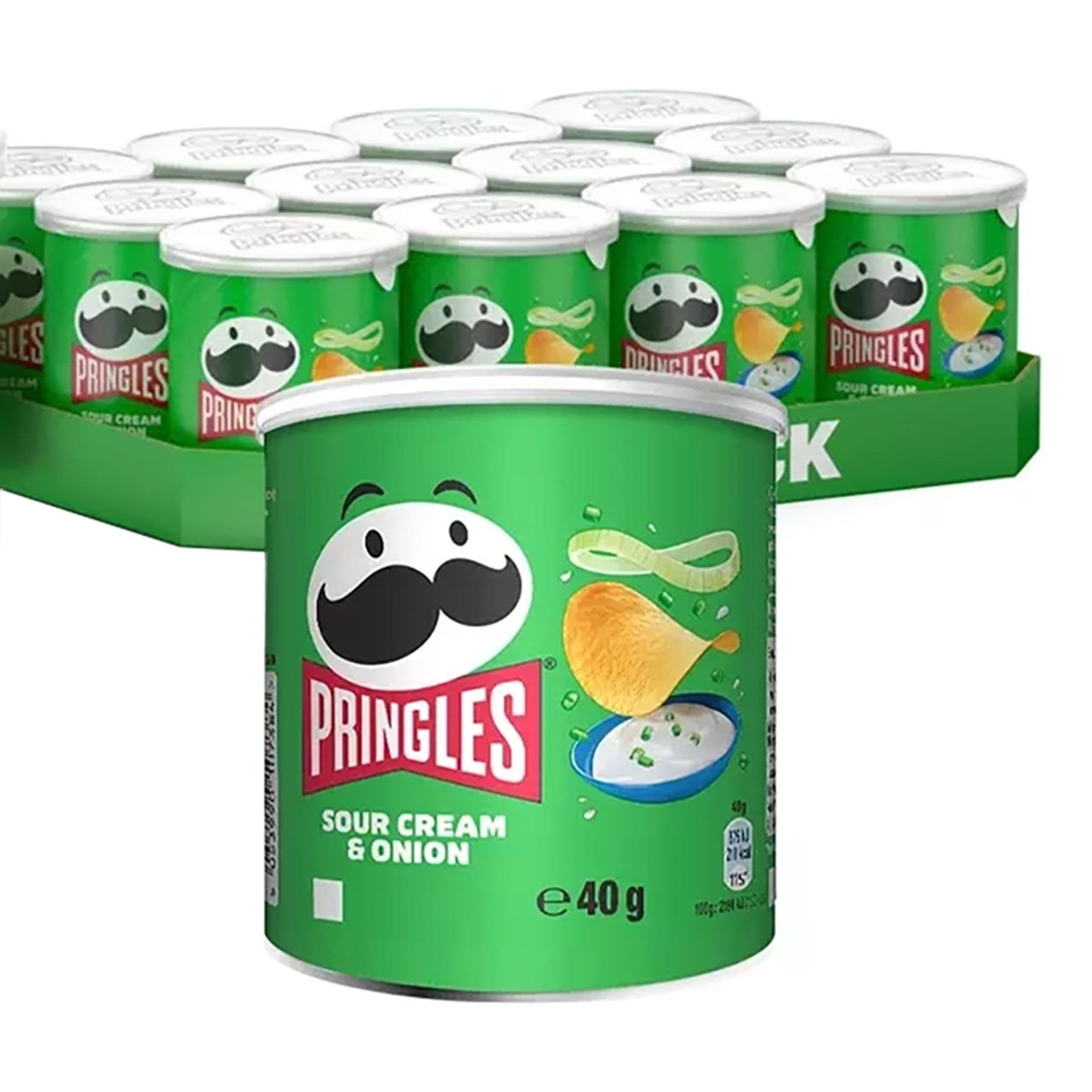 Pringles Sourcream & Onion Mini Suurpakkaus - 12 x 40 g – ERT Godis Bulk
