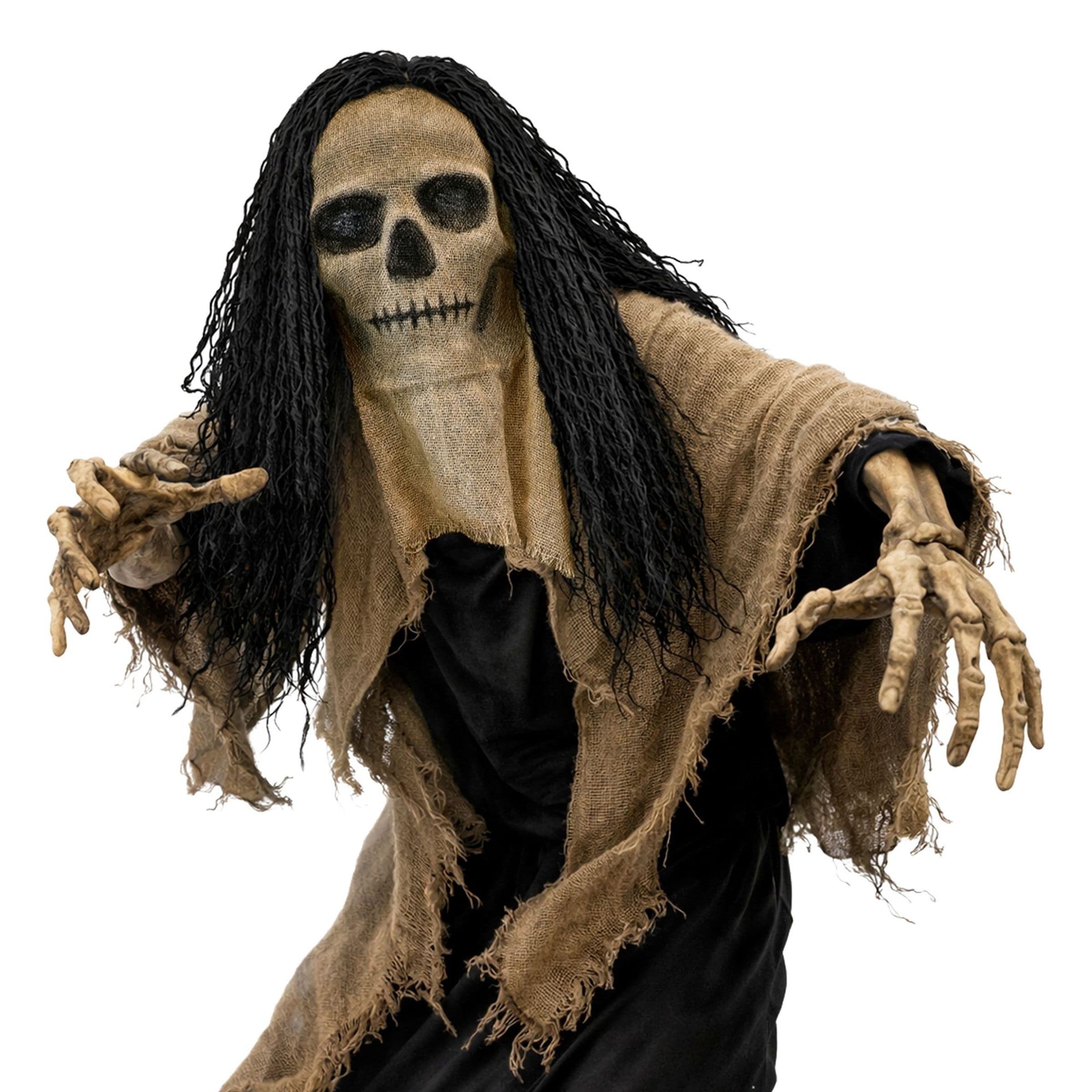 Skelettimaski Hiuksilla ja Hupulla - One size – Widmann