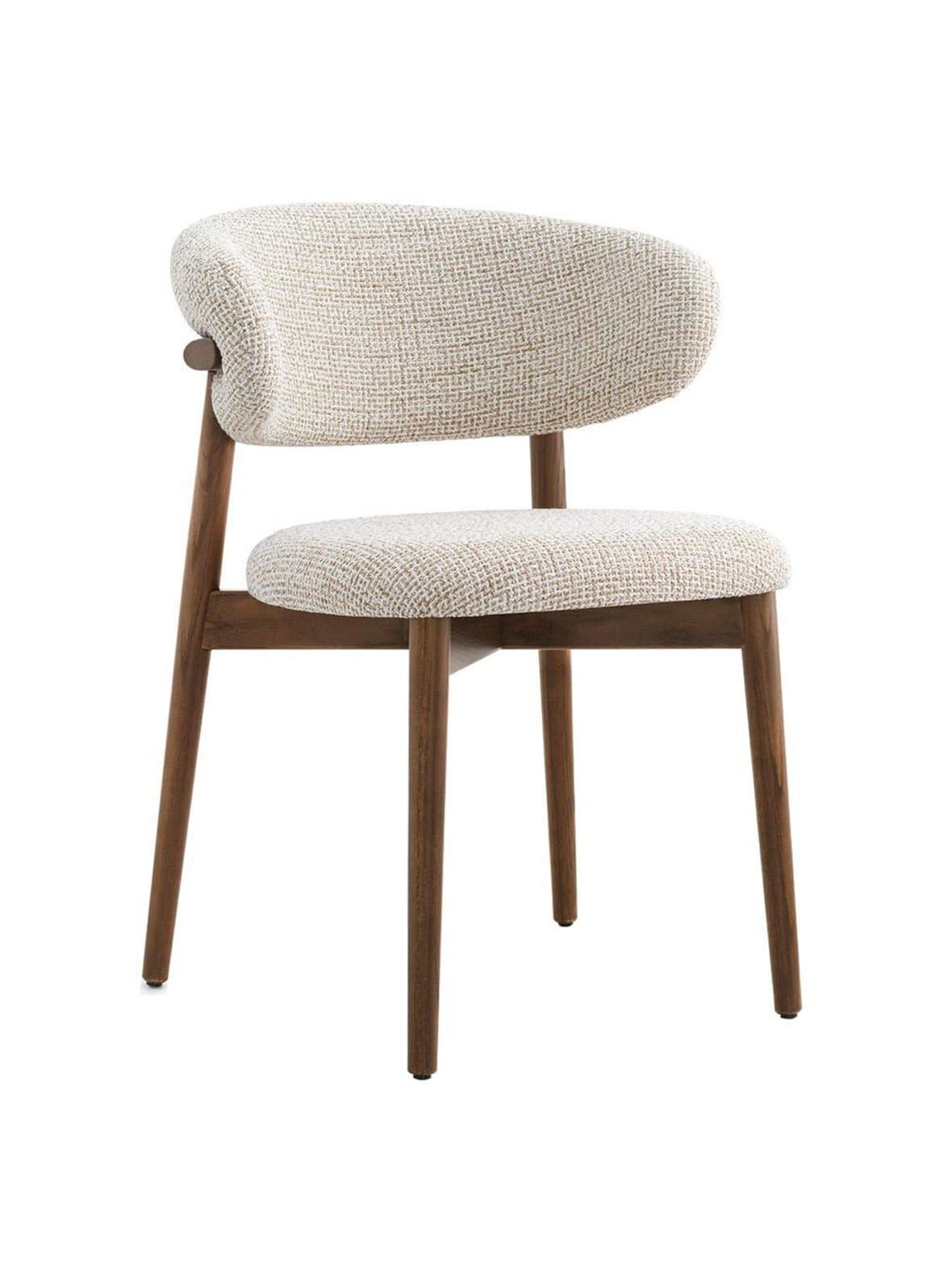 Oleandro-tuoli buklee-kangas hemp/smoke – Calligaris