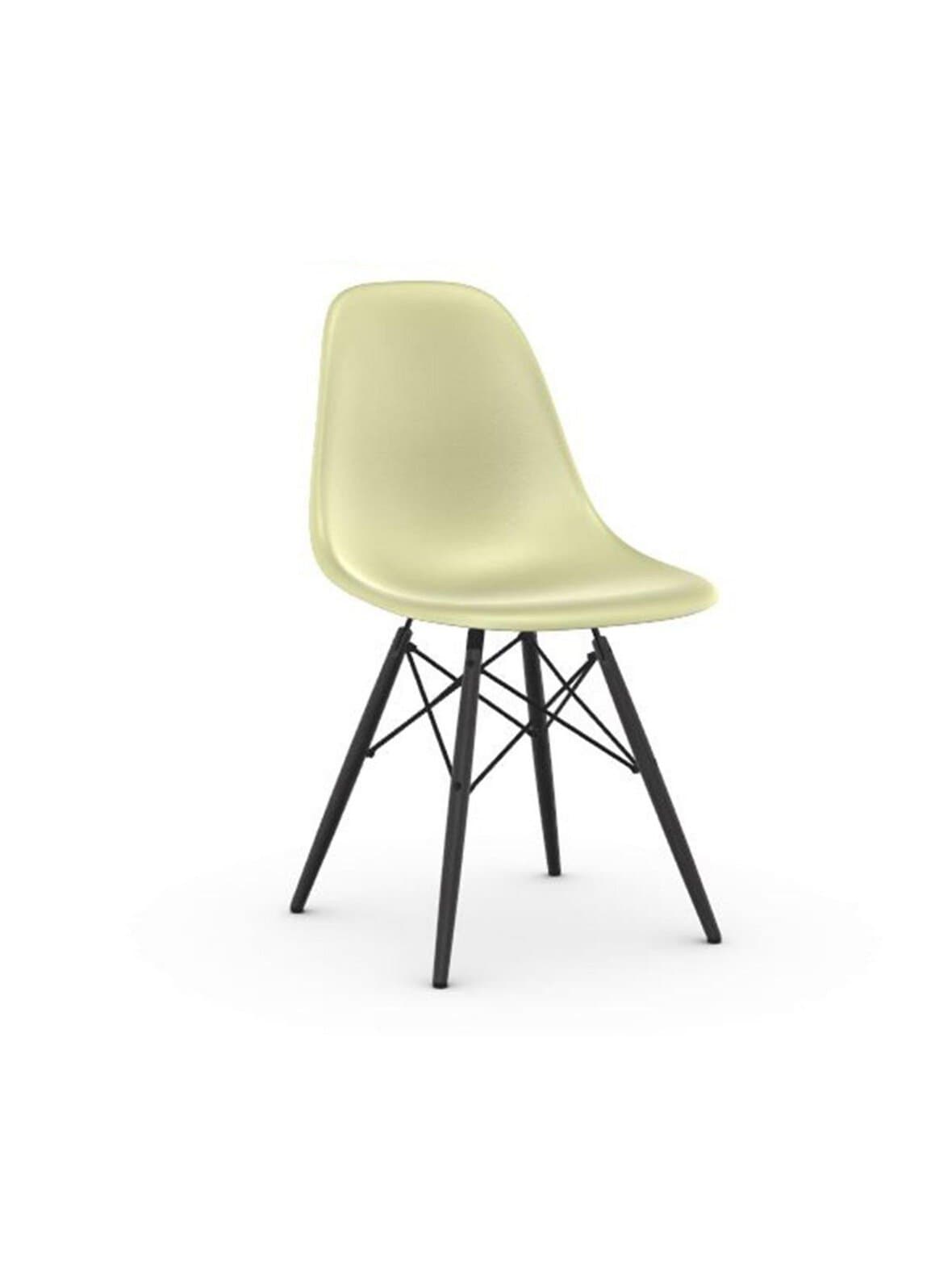 Eames dsw fiberglass -tuoli parchment/musta vaahtera – Vitra
