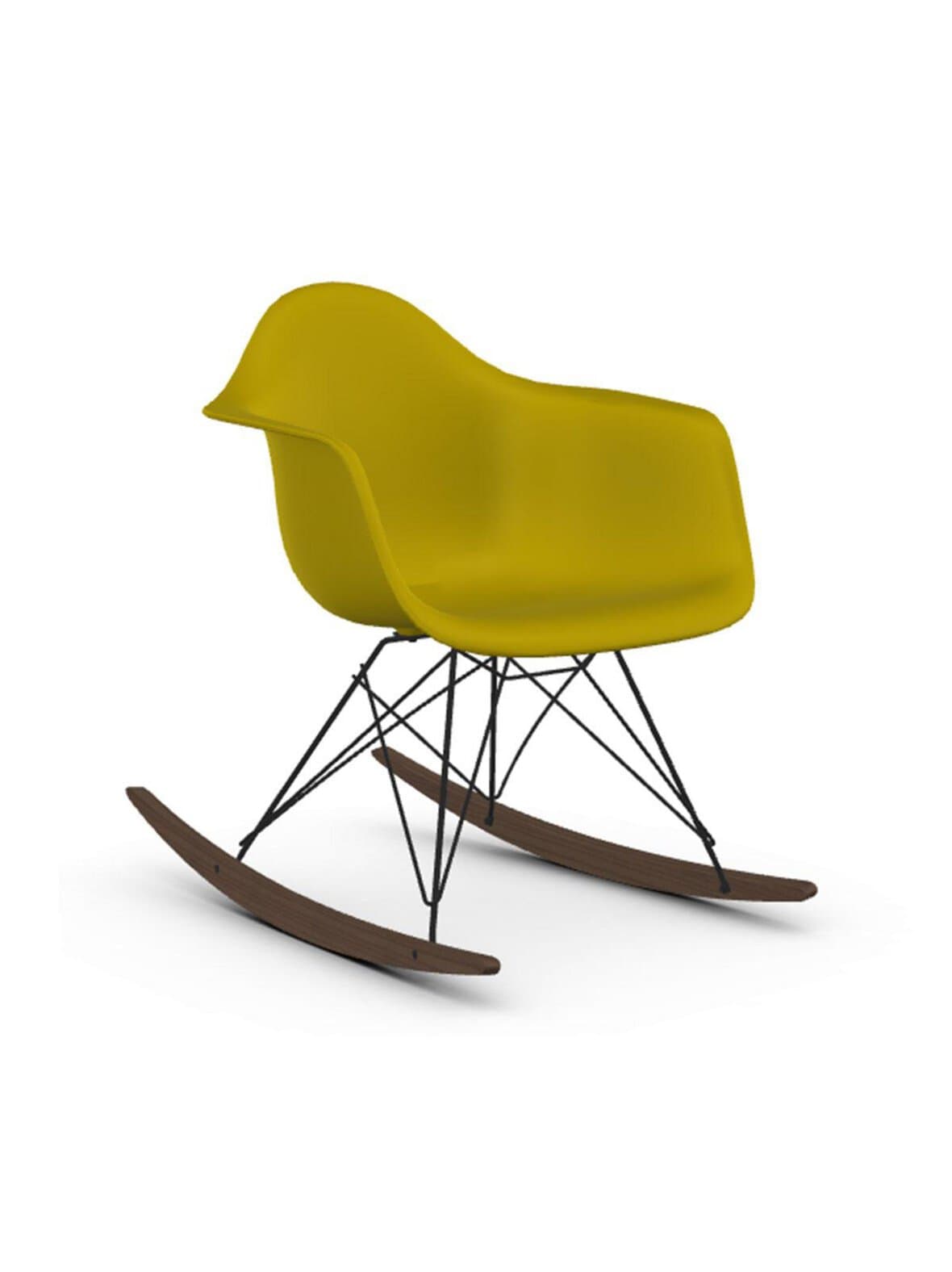 Eames rar re -keinutuoli mustard/musta/tumma vaahtera – Vitra