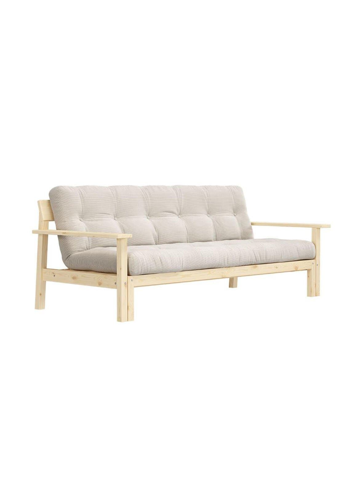 Unwind-futonsohva ivory/mänty l 218 cm – Karup