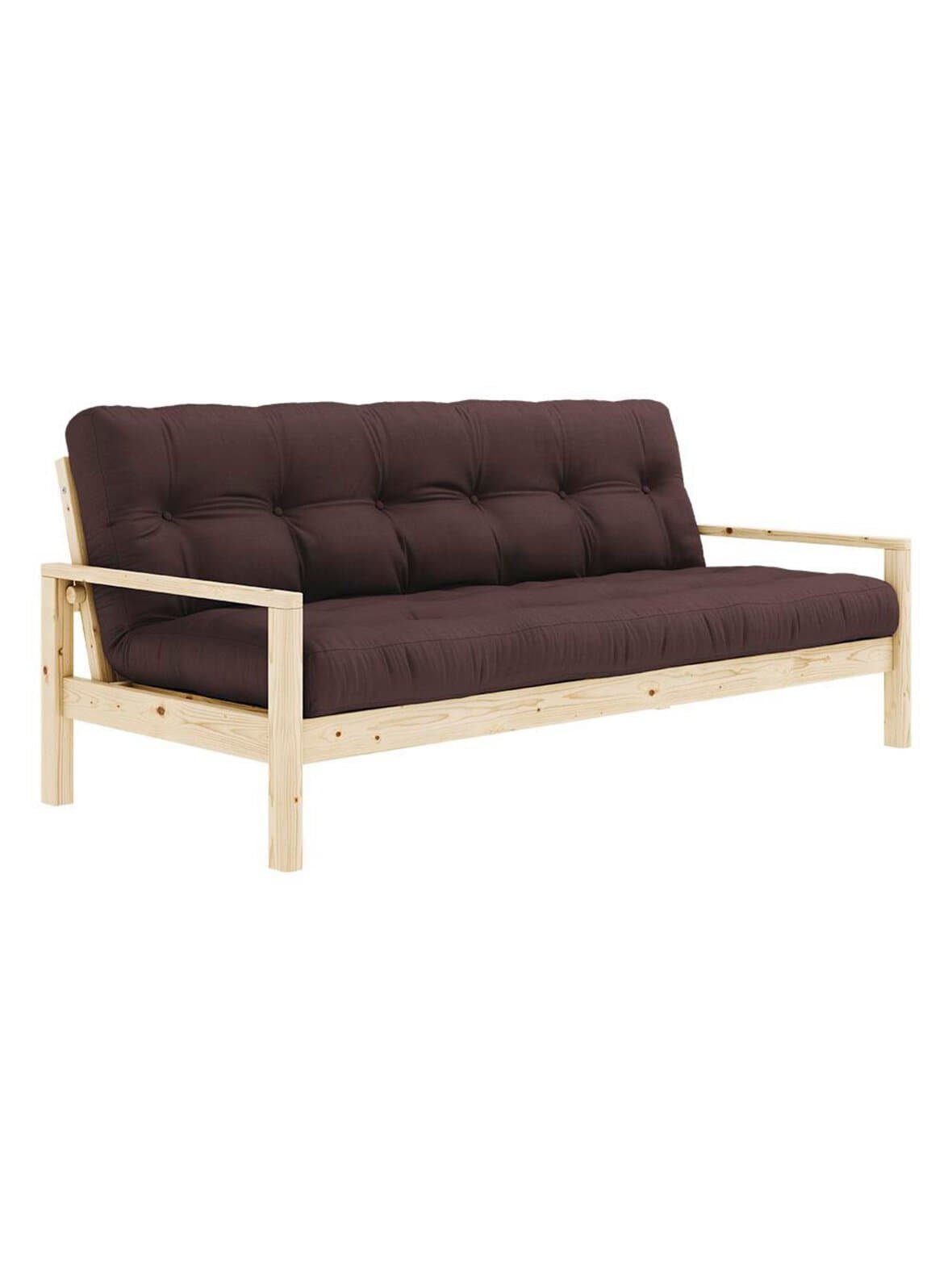 Knob-futonsohva brown/mänty l 205 cm – Karup