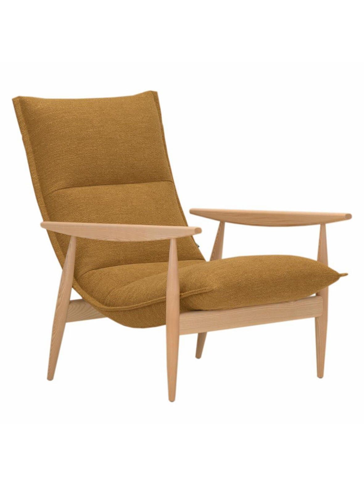 Tao-nojatuoli verso-kangas 006 keltainen / valkolakattu saarni – Adea