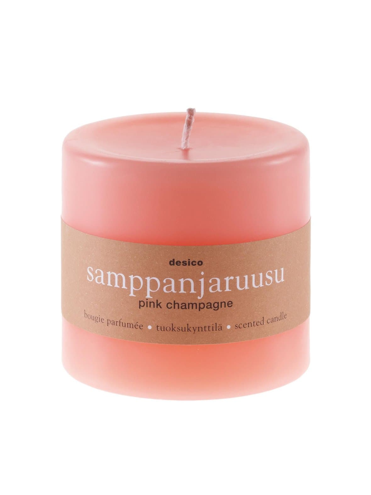 Samppanjaruusu-tuoksukynttilä 7 cm – Desico