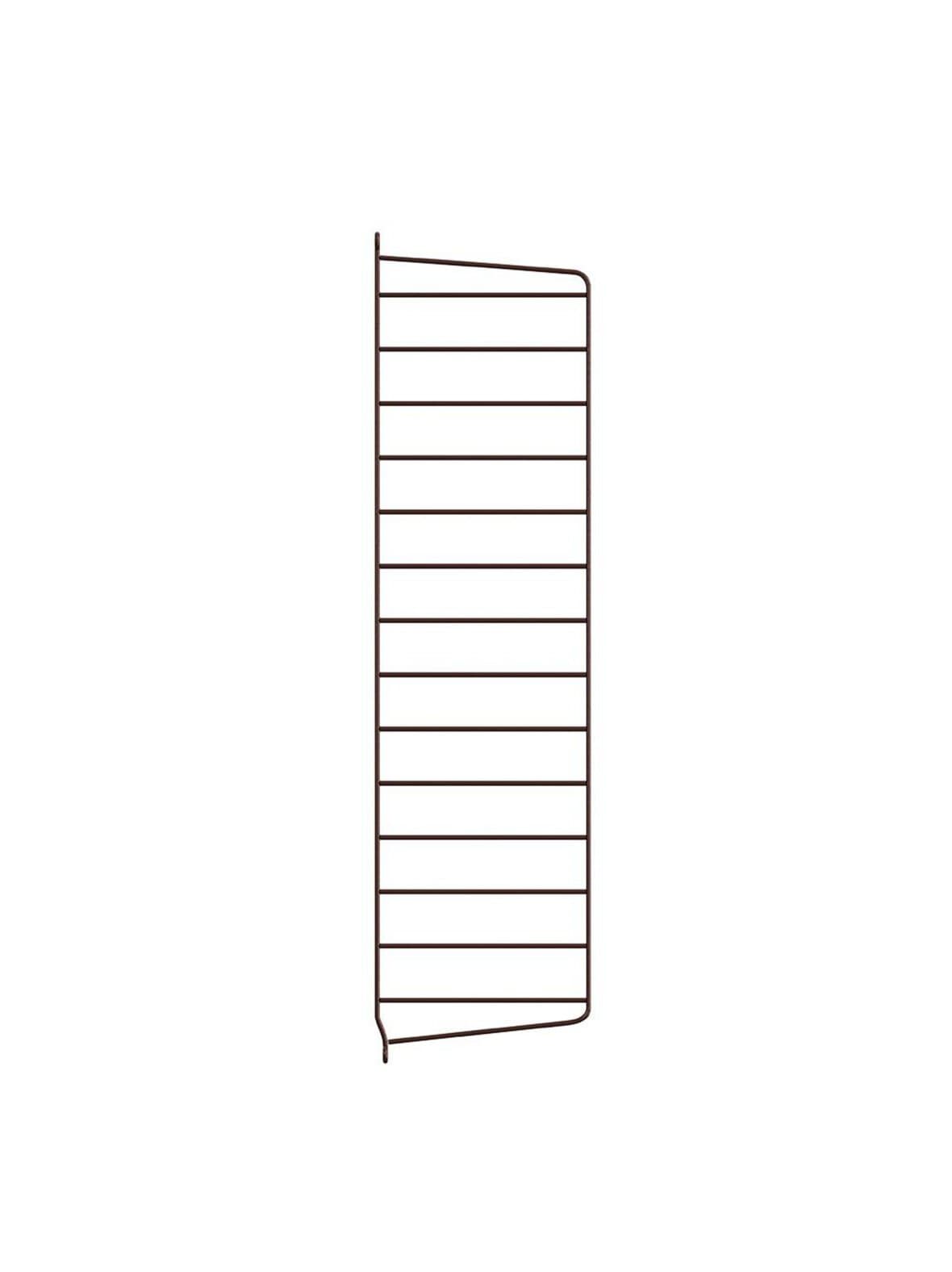 String system -seinäsivupaneeli tummanruskea 75 x 20 cm – String Furniture