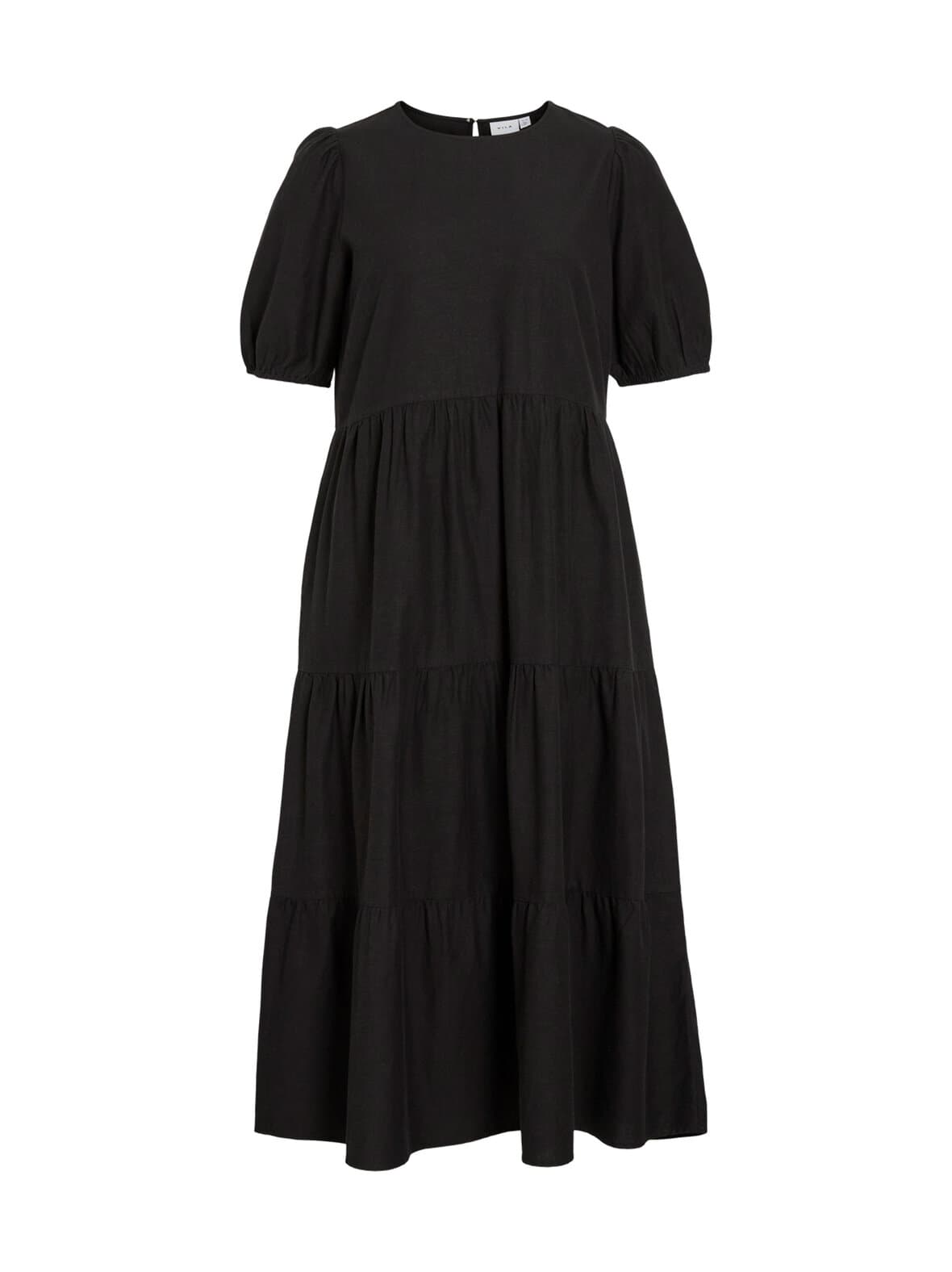 Viprisilla 2/4 o-neck -midimekko – VILA