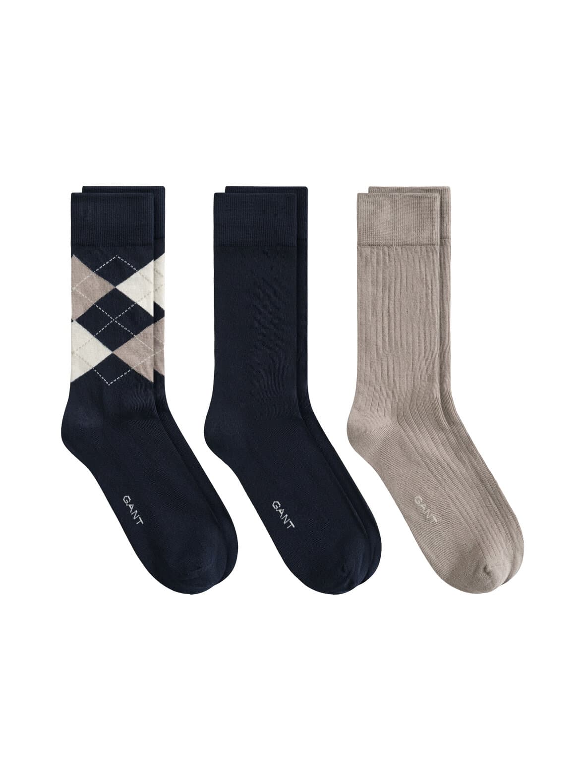 Argyle-sukat 3-pack – GANT