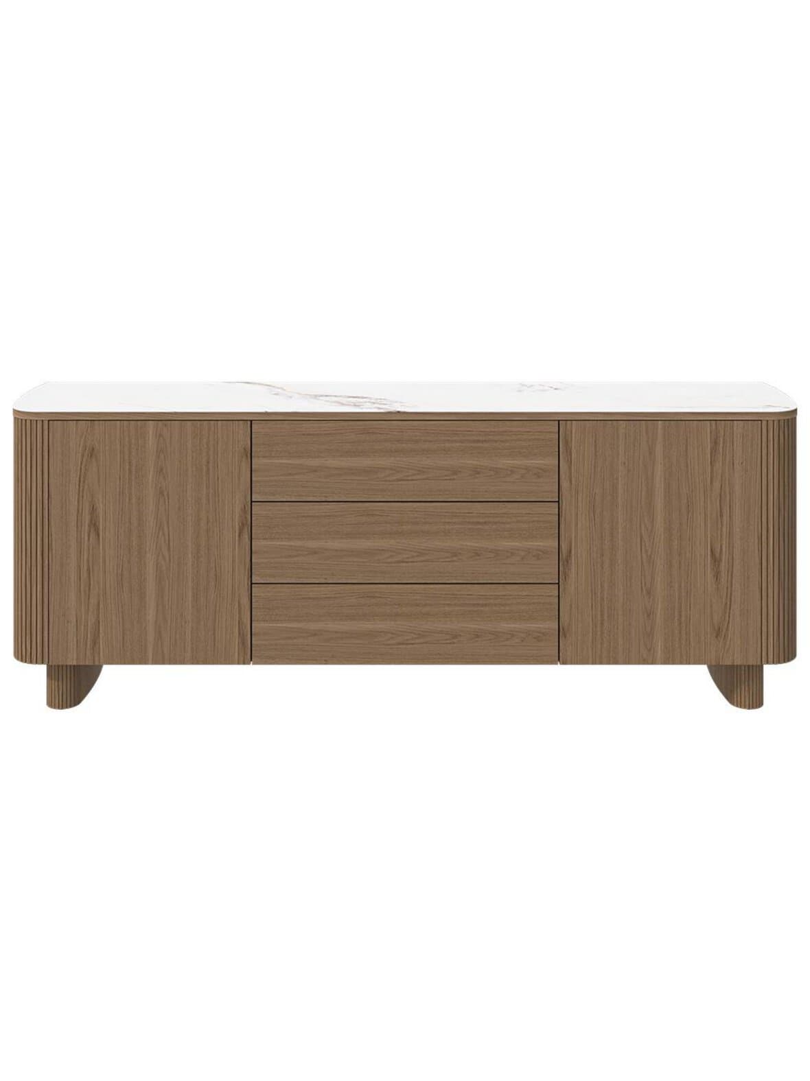 Santiago-senkki valkoinen keramiikka / luonnonvärinen tammi l 200 cm – BoConcept