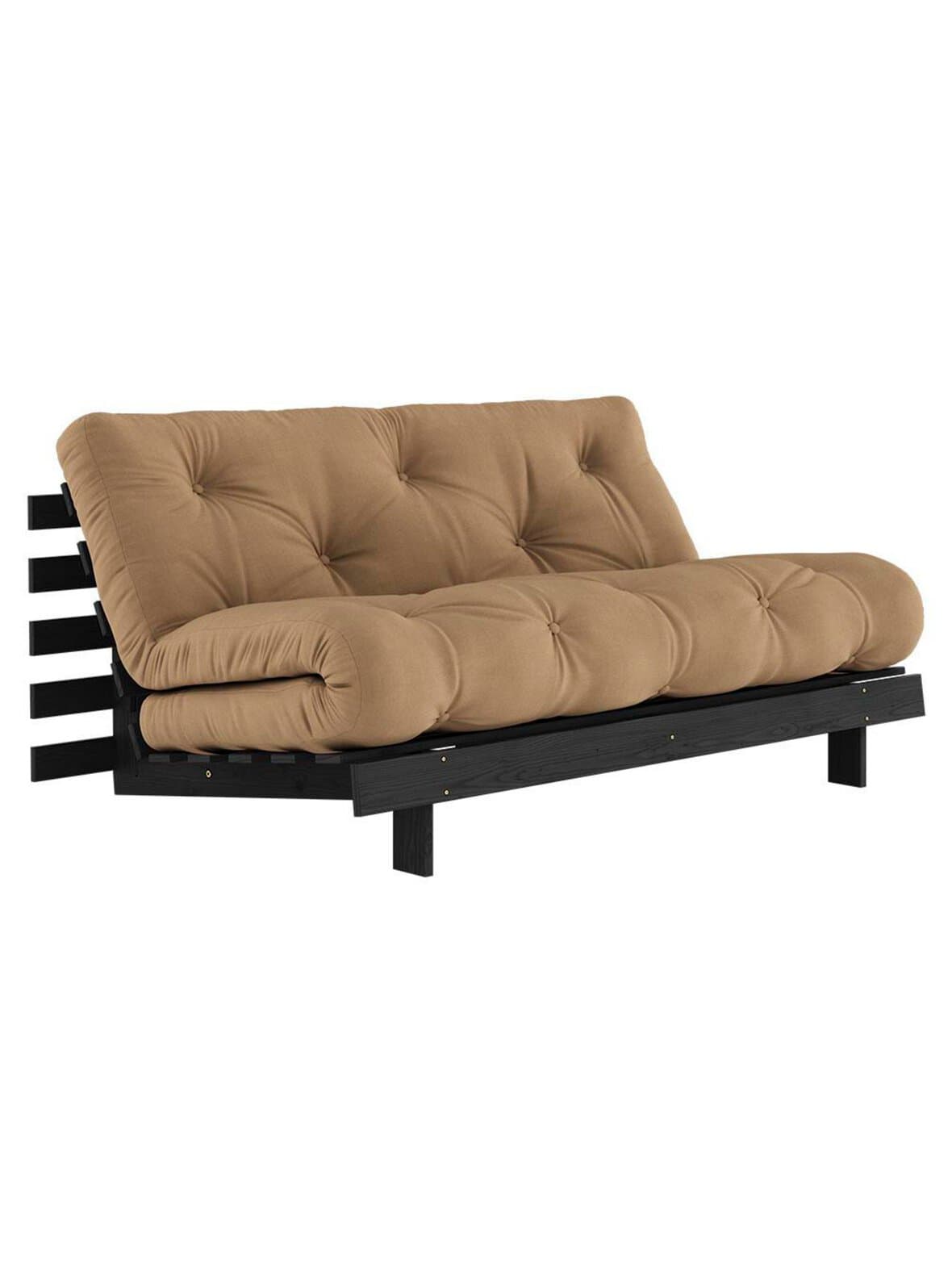 Roots-futonsohva mocca / musta l 160 cm – Karup
