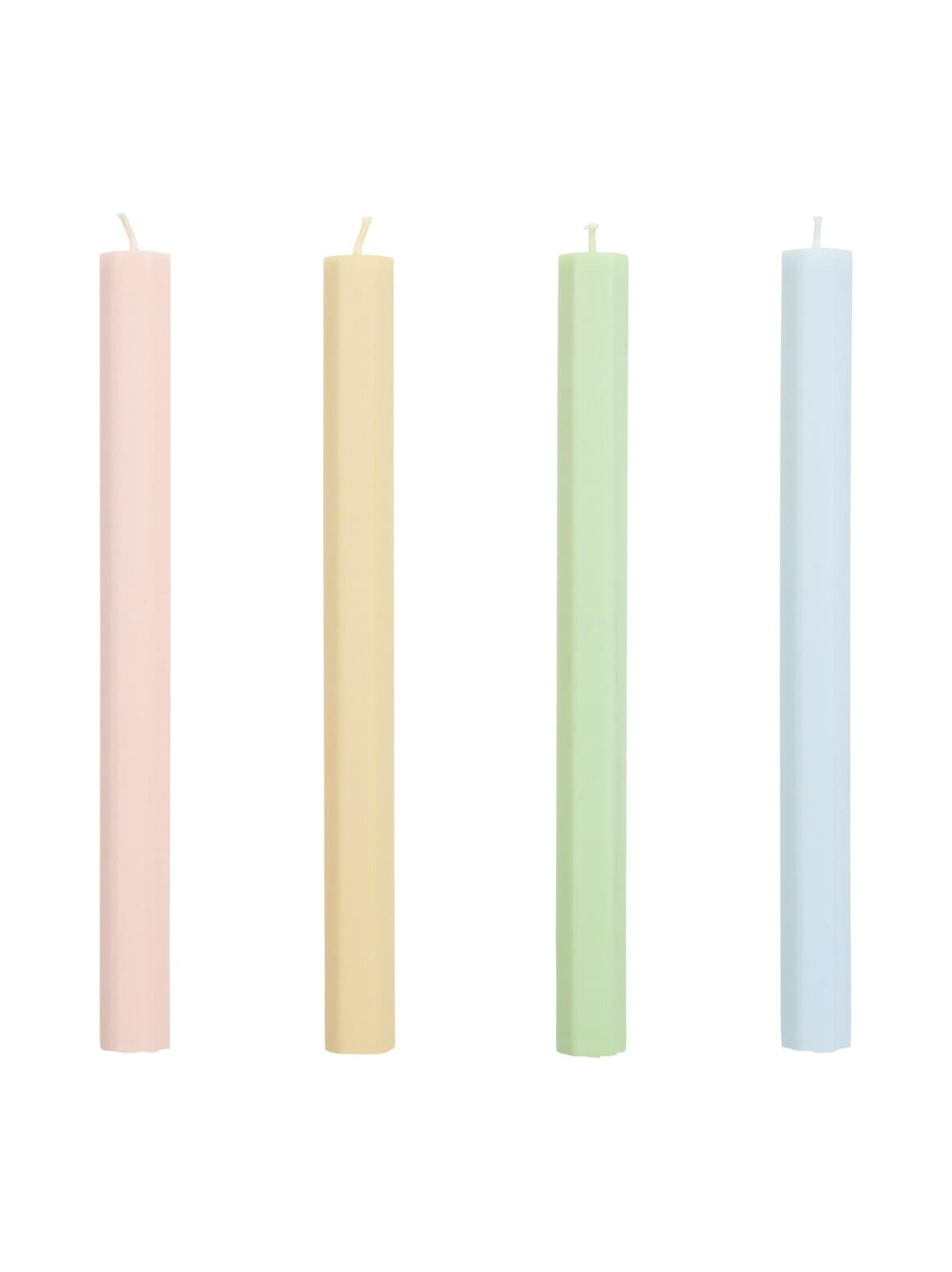 Hexagon candle fresh -steariinikynttilä, 4 kpl – HAY