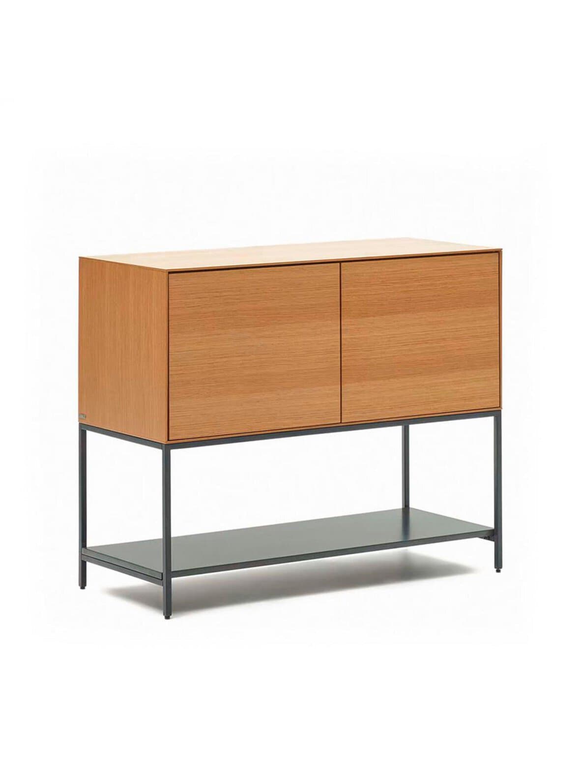 Vedrana-senkki tammi/musta 98 x 80 cm – Kave Home