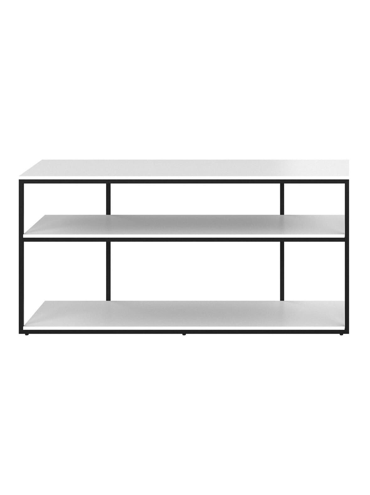 Bordeaux-konsolipöytä valkoinen/mattamusta 125 x 32 cm – BoConcept