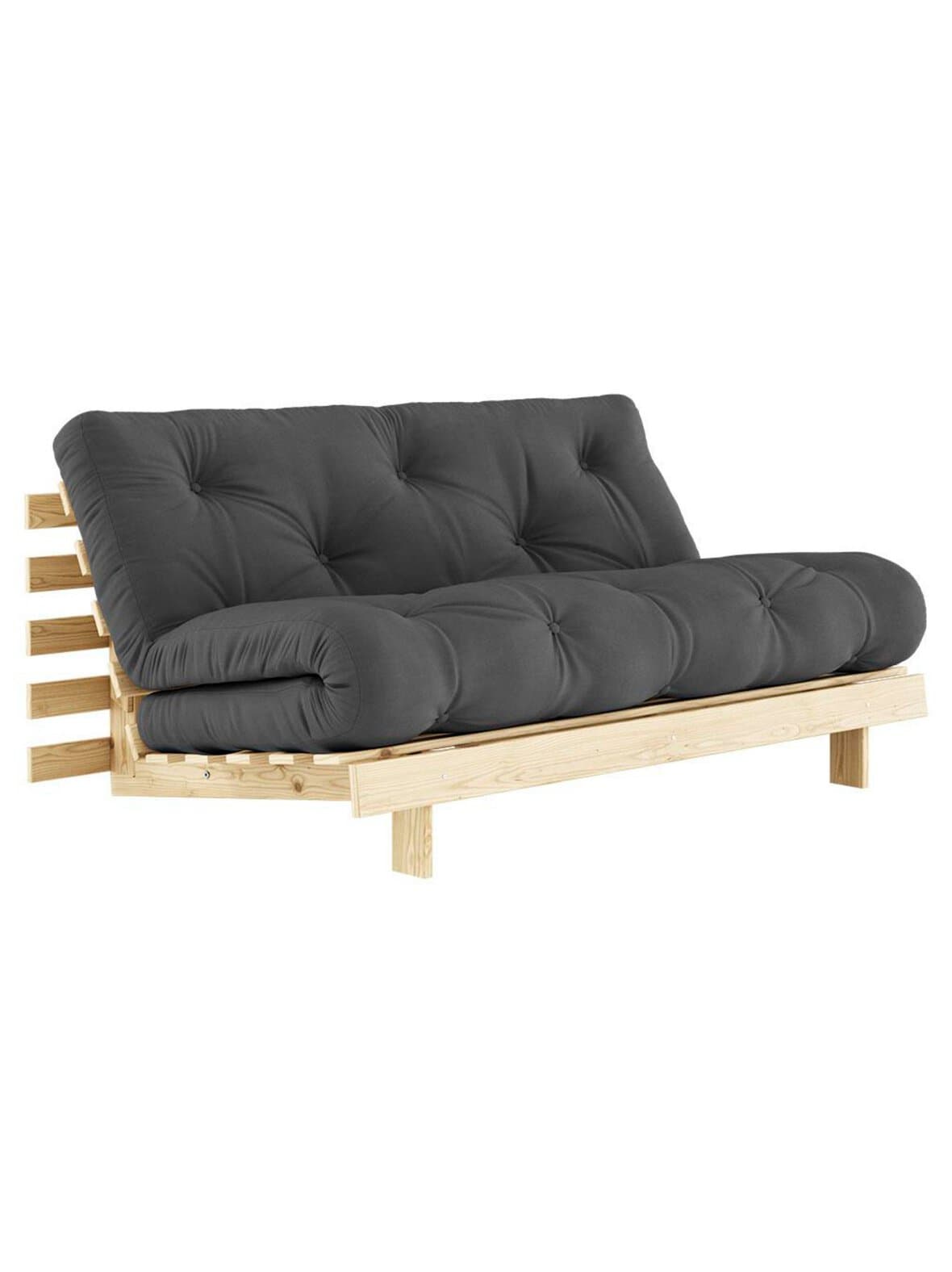 Roots-futonsohva dark grey/mänty l 160 cm – Karup