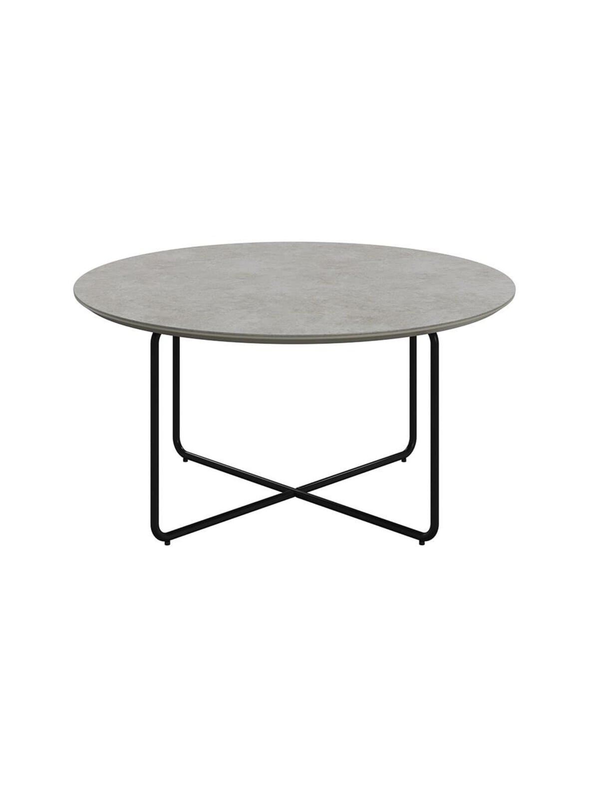 Nawabari-sohvapöytä tuhkanharmaa keraamiikka / musta ⌀ 80 cm – BoConcept