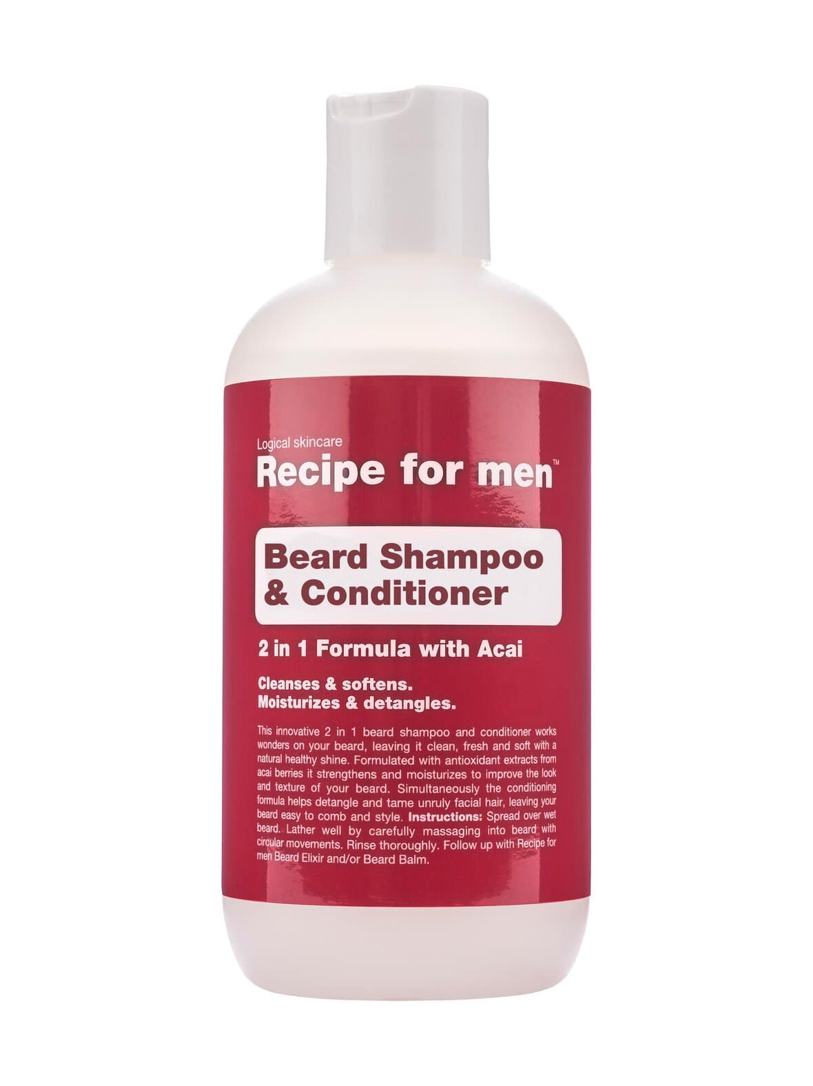 Beard shampoo & conditioner -partashampoo, 250 ml – Recipe for men