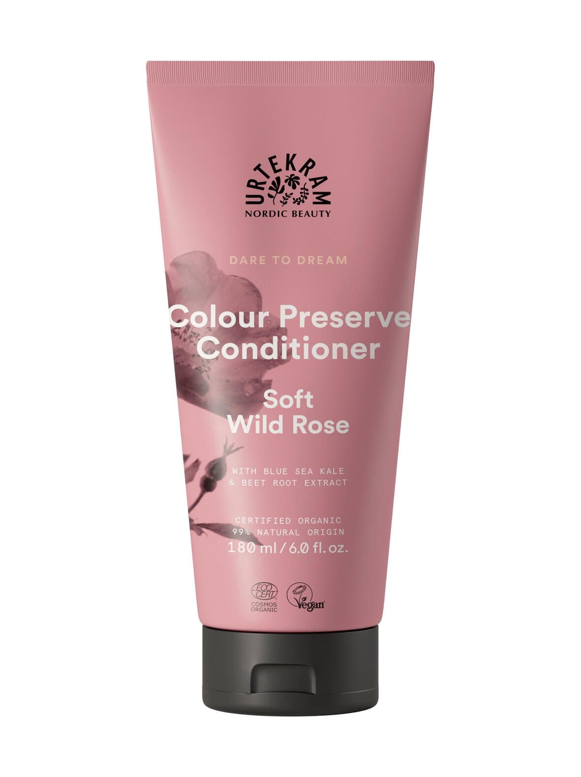 Soft wild rose conditioner -hoitoaine värjätyille hiuksille 180 ml – Urtekram
