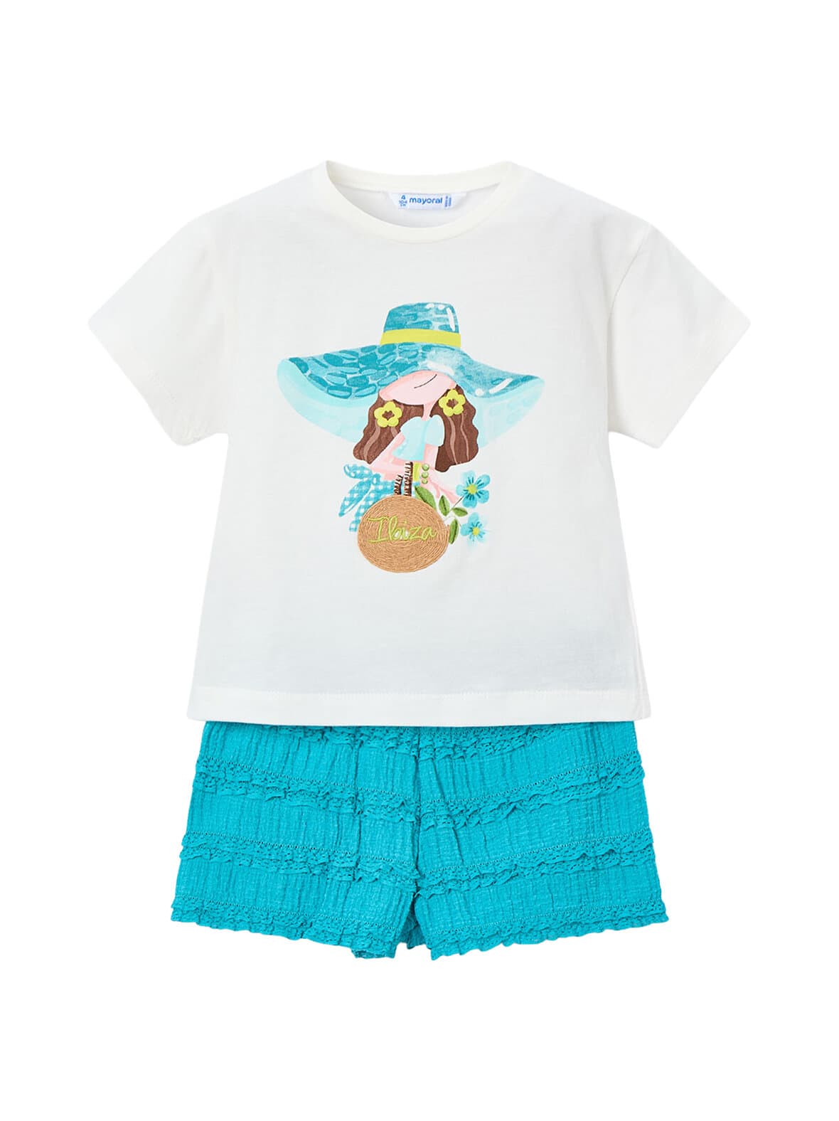 T-paita ja röyhelöshortsit – Mayoral