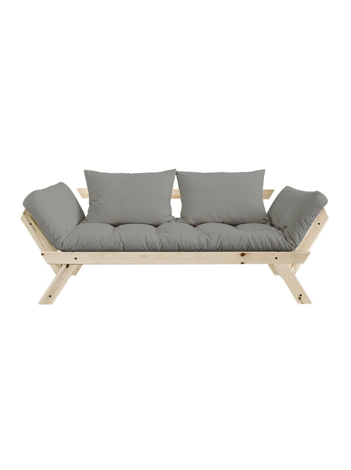 Bebop-futonsohva grey/mänty l 180 cm – Karup