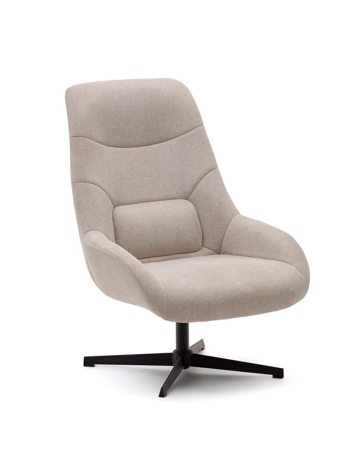 Celida-nojatuoli beige chenille-kangas – Kave Home
