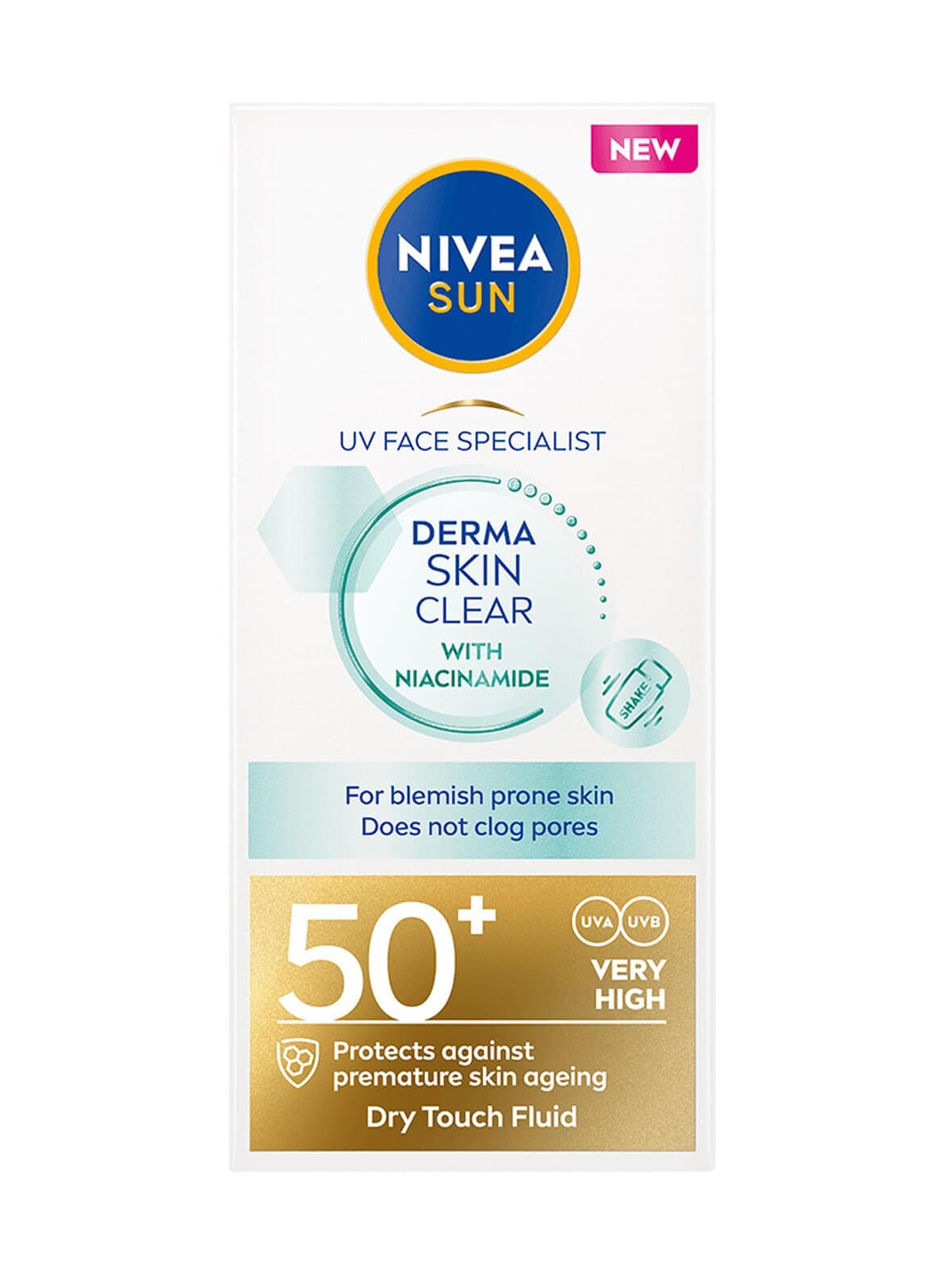 Uv face derma blemish control fluid sk50+ -aurinkosuojavoide – Nivea