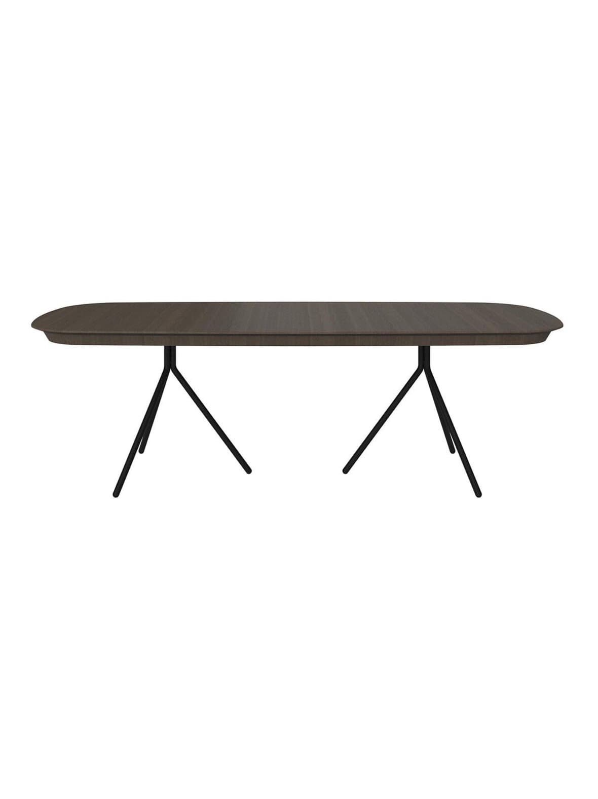 Ottawa -jatkettava ruokapöytä tumma tammi / mattamusta 100 x 240/327 cm – BoConcept