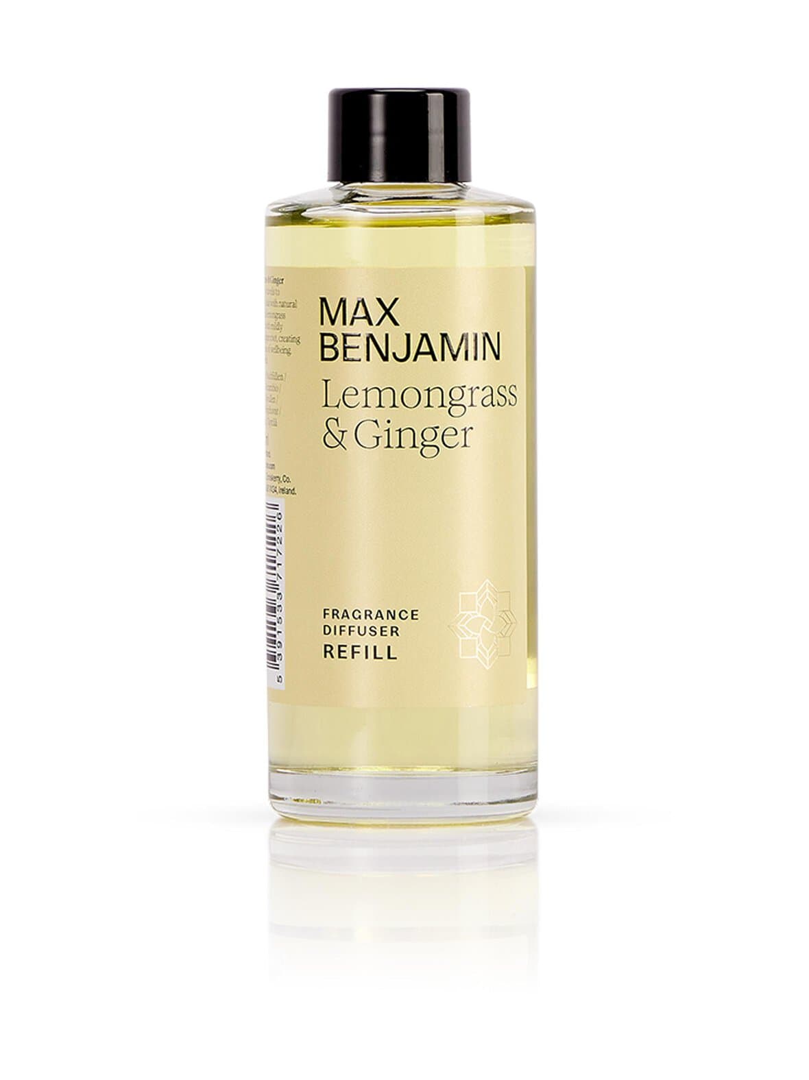 Lemongrass & ginger -diffuuserin täyttöpakkaus 150 ml – Max Benjamin