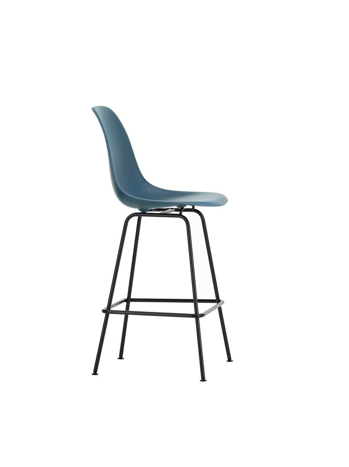 Eames re -baarituoli sea blue/musta medium – Vitra