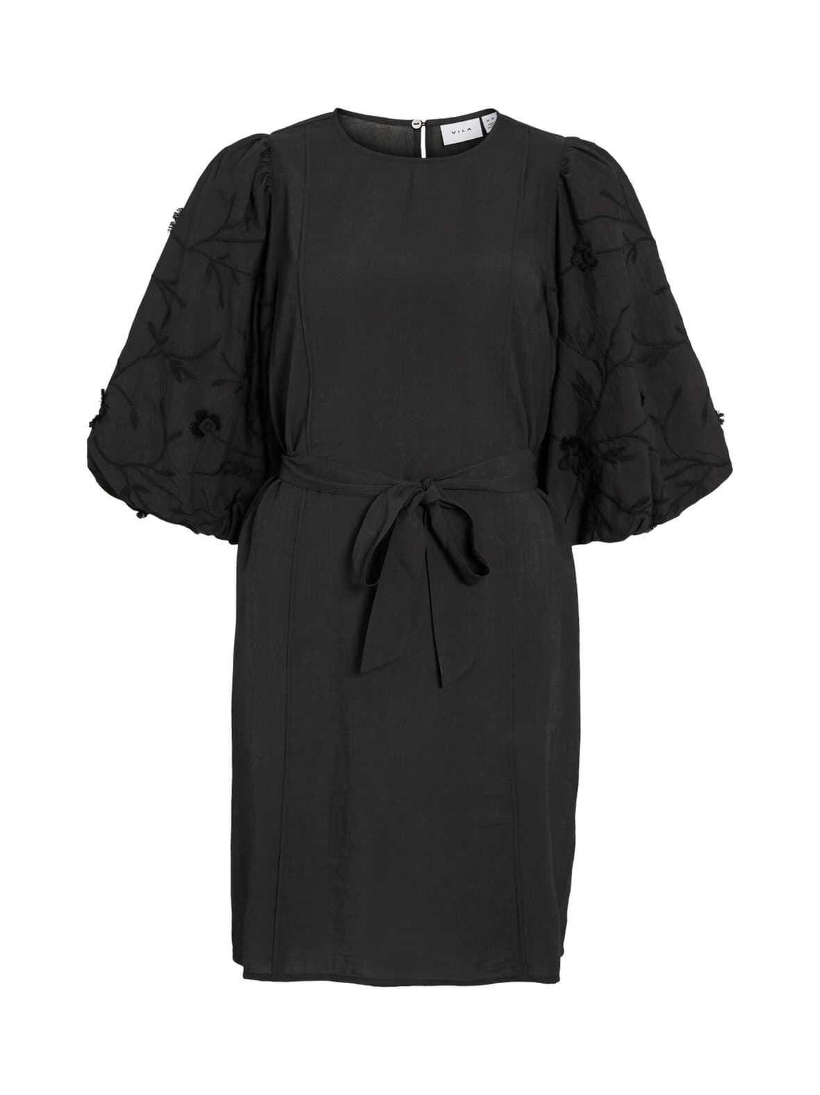 Vimala o-neck 3/4 -brodeerattu mekko – VILA