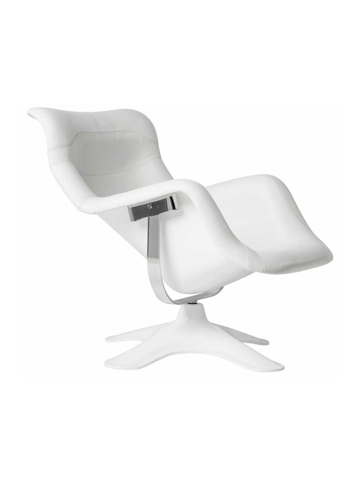 Karuselli-tuoli valkoinen nahka k 92 cm – Artek