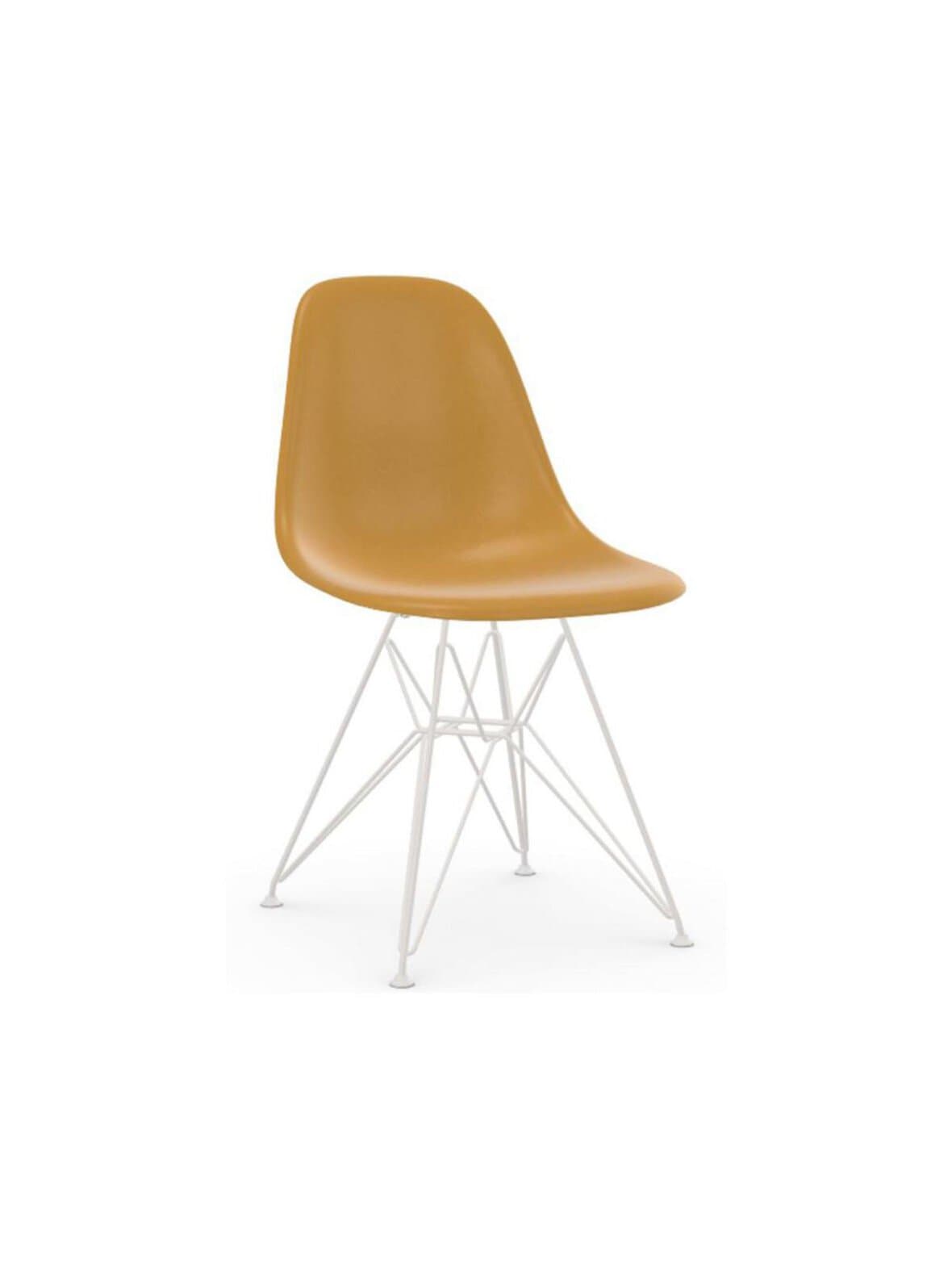 Eames dsr fiberglass -tuoli ochre light/valkoinen – Vitra