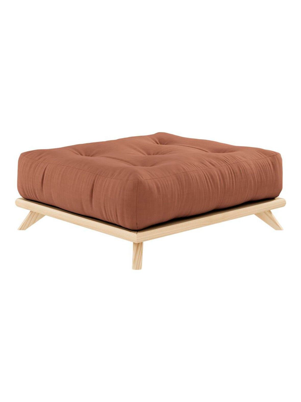 Senza-futonrahi clay brown/mänty – Karup