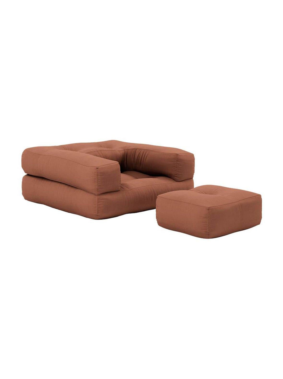 Mini cube -nojatuoli clay brown – Karup