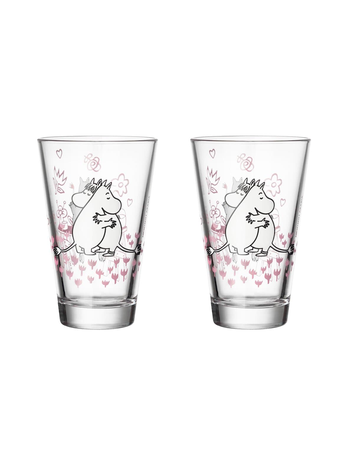 Muumi rakkaus -juomalasi 30 cl, 2 kpl – Moomin Arabia