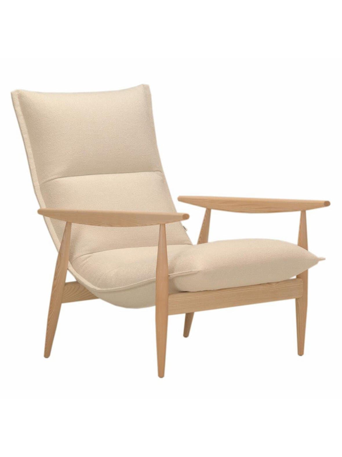 Tao-nojatuoli verso-kangas 002 luonnonvalkoinen / valkolakattu saarni – Adea