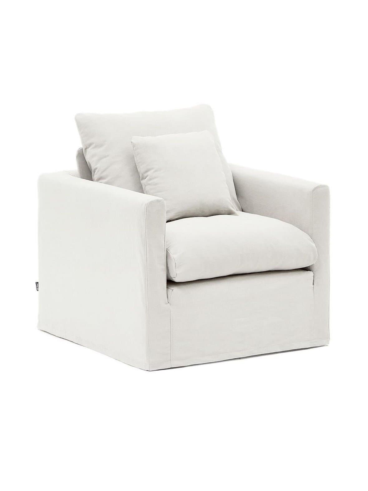 Nora-nojatuoli valkoinen l 92 cm – Kave Home