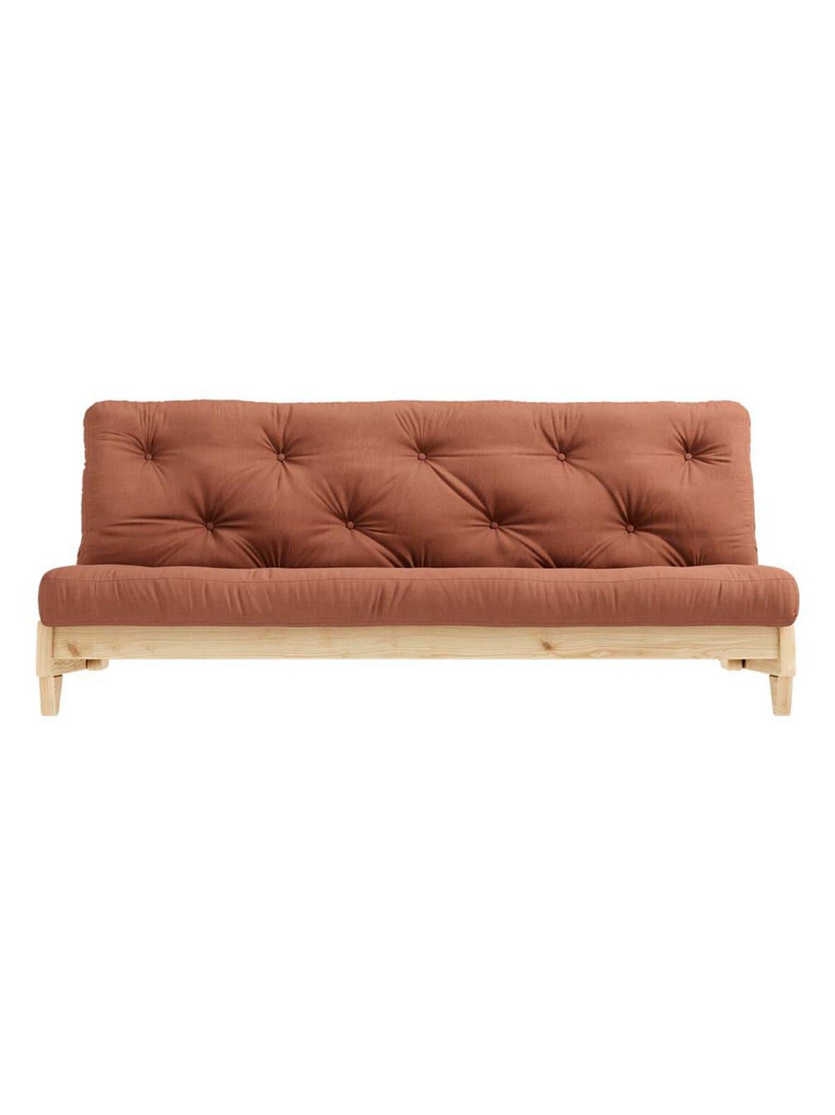 Fresh-futonsohva clay brown/mänty l 200 cm – Karup