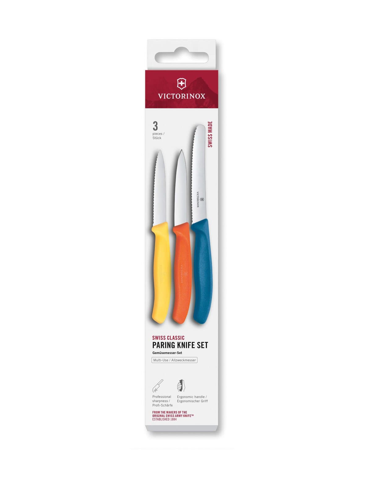 Colours paring knife set -veitsipakkaus 3 kpl – Victorinox