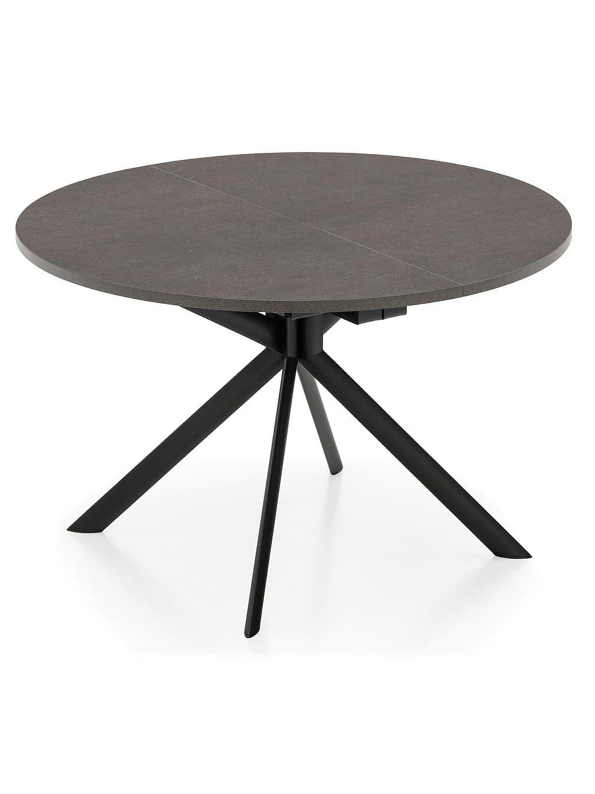 Cozy- jatkettava ruokapöytä tummanruskea/musta ø 120/165 cm – Calligaris