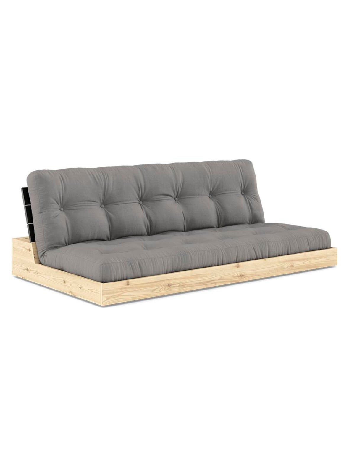 Base-futonsohva grey/musta l 196 cm – Karup